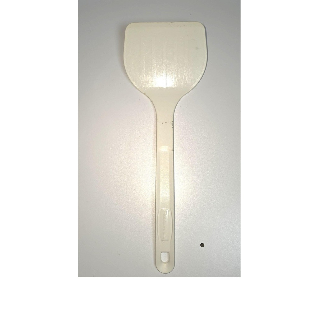Vintage Rubbermaid Spatula Turner Flipper Hard Plastic Nylon White Wide 1972 USA